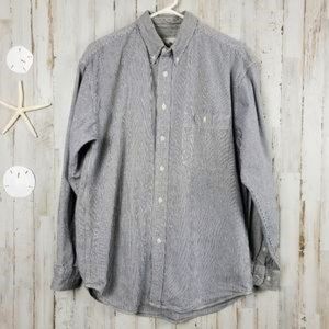 Eddie Bauer Striped Button Down Shirt Size Medium